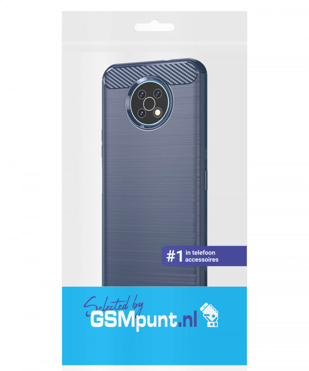 Nokia G50 Hoesje Geborsteld TPU Flexibele Back Cover Blauw afbeelding 7