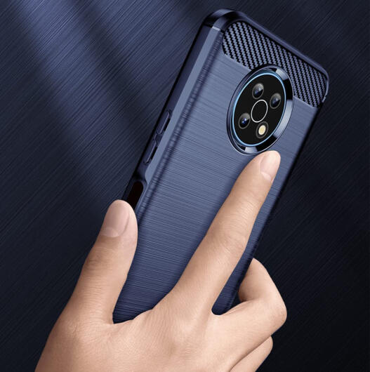 Nokia G50 Hoesje Geborsteld TPU Flexibele Back Cover Blauw afbeelding 2