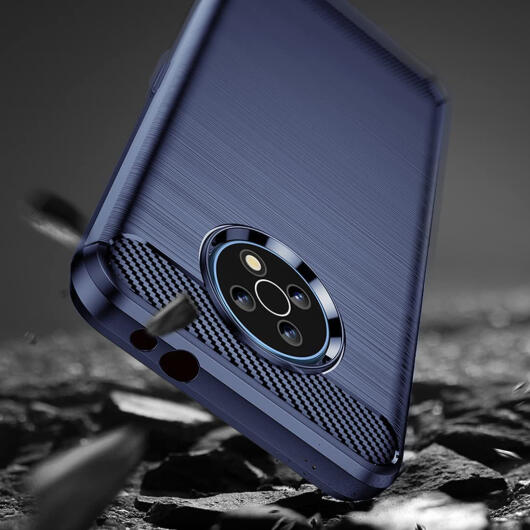 Nokia G50 Hoesje Geborsteld TPU Flexibele Back Cover Blauw afbeelding 4