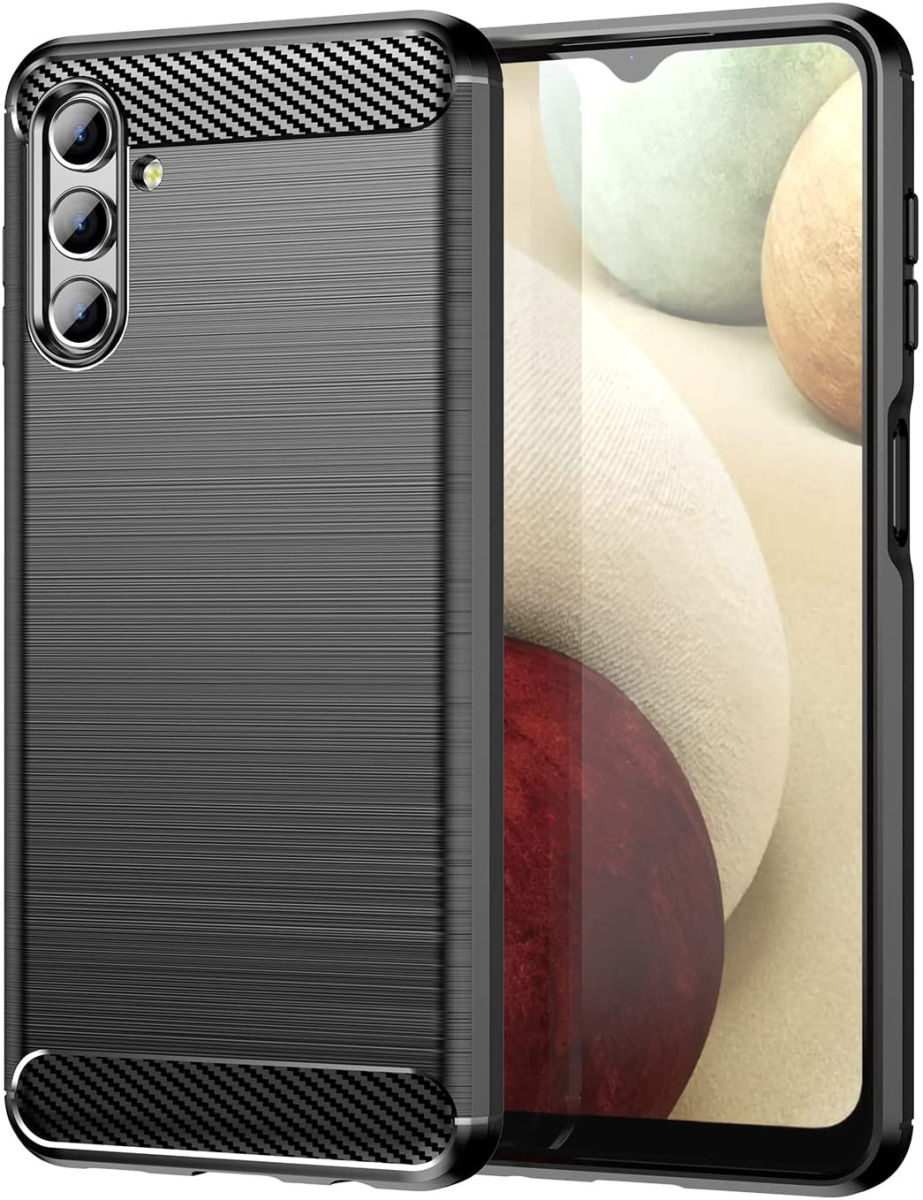 Samsung Galaxy A13 5G / A04s Hoesje Geborsteld TPU Back Cover Zwart afbeelding 1