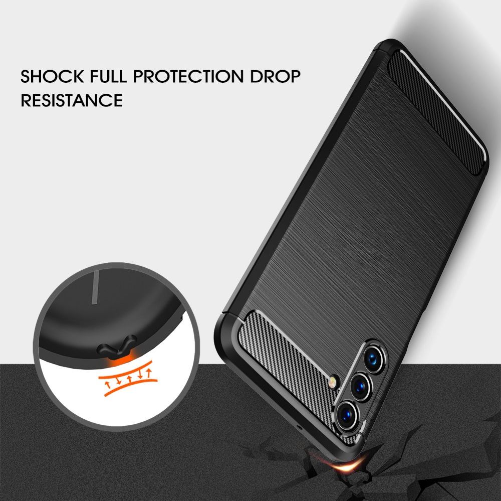 Samsung Galaxy A13 5G / A04s Hoesje Geborsteld TPU Back Cover Zwart afbeelding 5