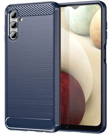 Samsung Galaxy A13 5G / A04s Hoesje Geborsteld TPU Back Cover Blauw Hoesjes