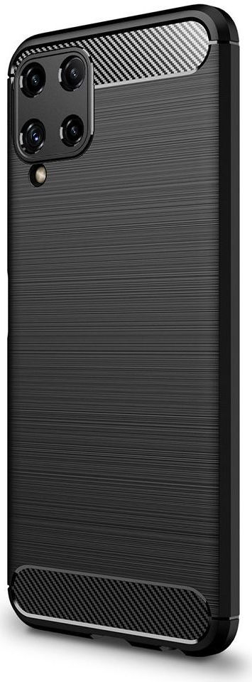 Samsung Galaxy M22/A22 4G Hoesje Geborsteld TPU Back Cover Zwart afbeelding 1