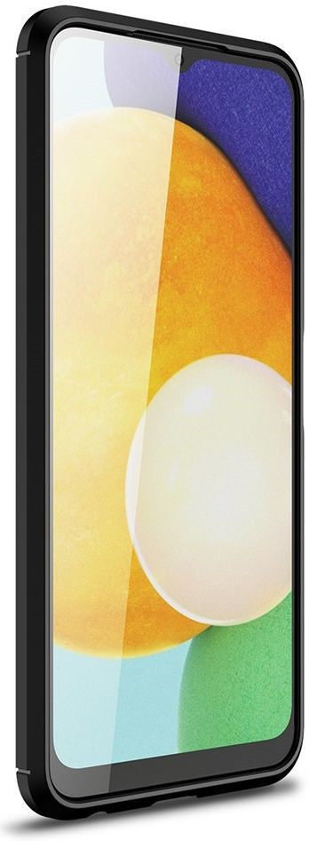 Samsung Galaxy M22/A22 4G Hoesje Geborsteld TPU Back Cover Zwart afbeelding 2