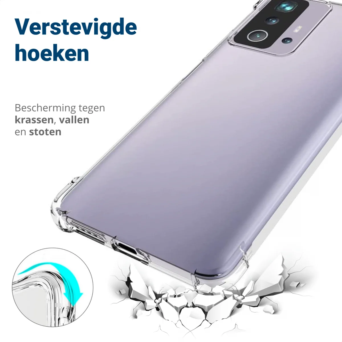 Xiaomi 11T/11T Pro Hoesje Schokbestendig TPU Back Cover Transparant afbeelding 2