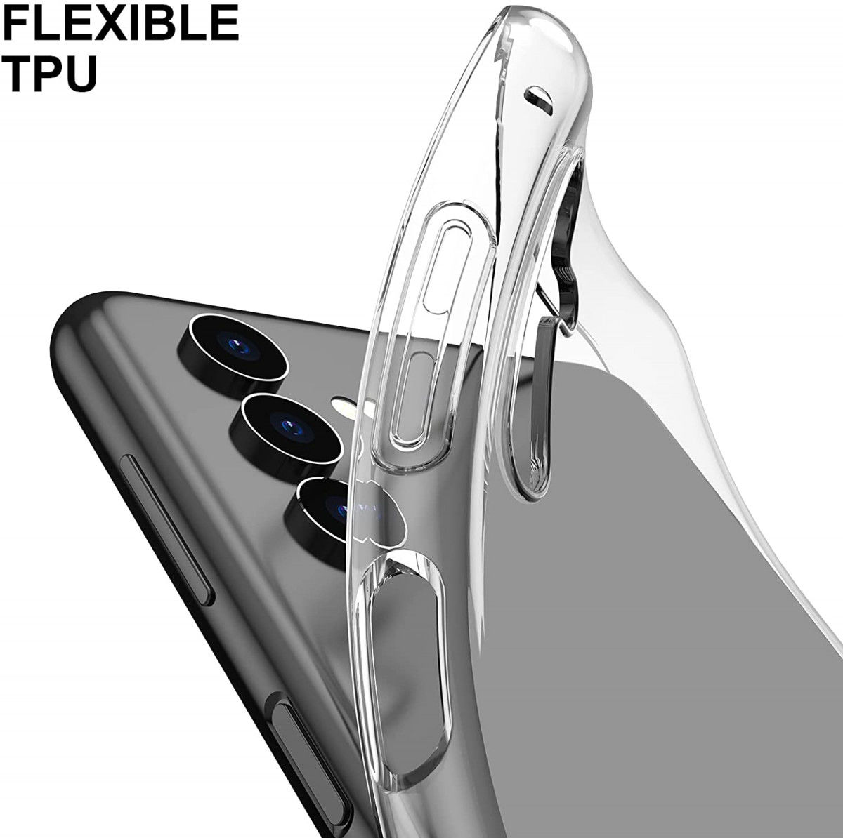 Samsung Galaxy A13 5G / A04s Hoesje Dun TPU Back Cover Transparant afbeelding 3