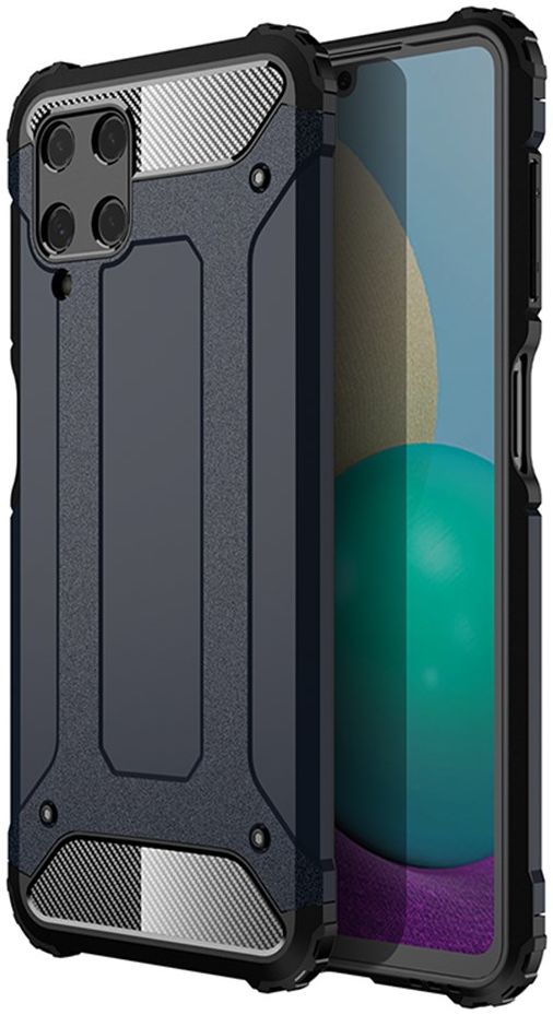 Samsung Galaxy M22/A22 4G Hoesje Shock Proof Back Cover Donker Blauw afbeelding 1