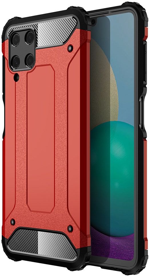 Samsung Galaxy M22/A22 4G Hoesje Shock Proof Back Cover Rood afbeelding 1