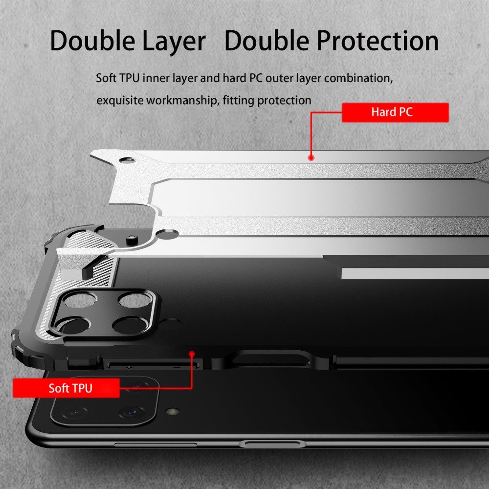 Samsung Galaxy M22/A22 4G Hoesje Shock Proof Back Cover Rood afbeelding 5