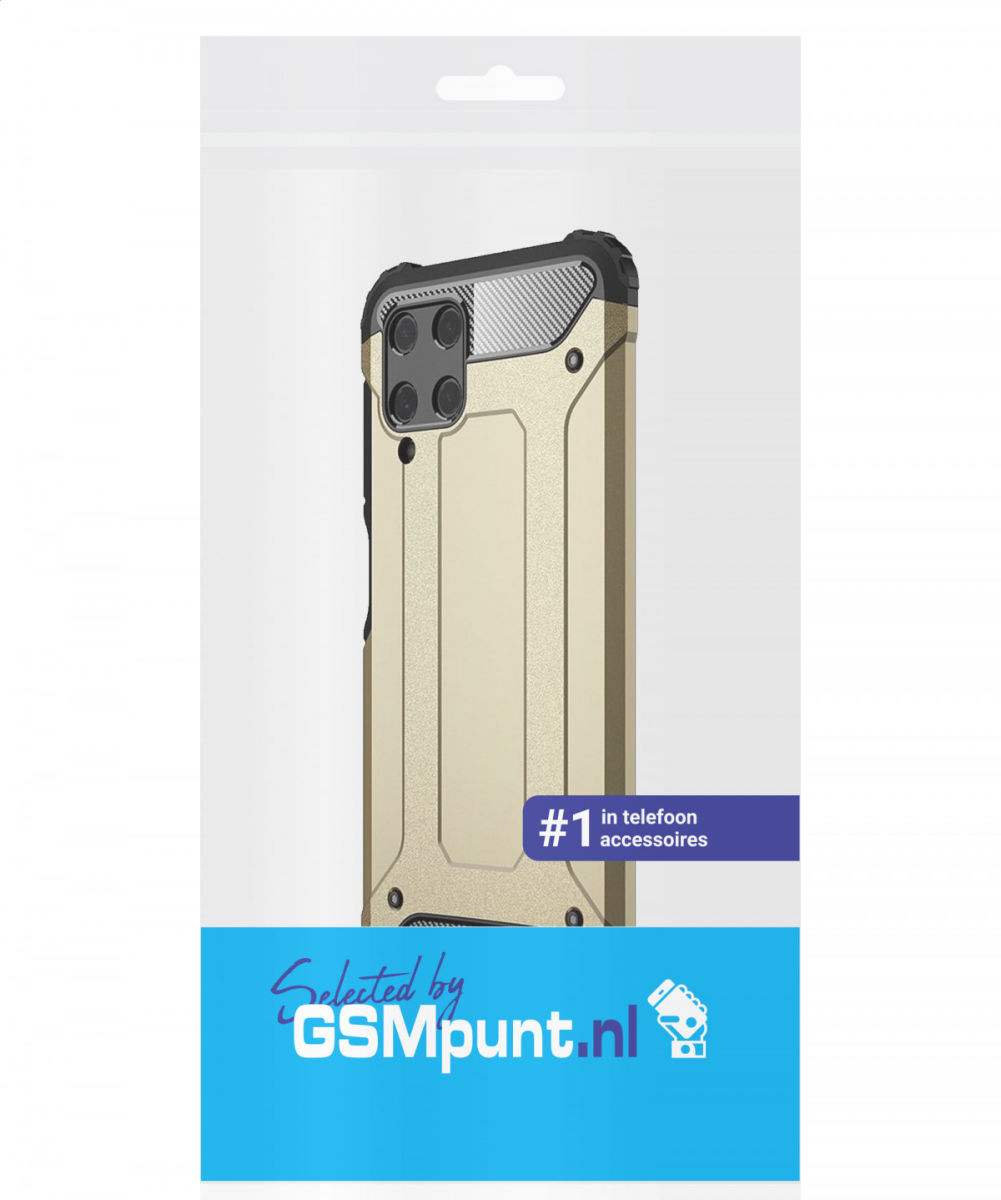 Samsung Galaxy M22/A22 4G Hoesje Shock Proof Back Cover Goud afbeelding 2