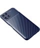 Samsung Galaxy M22/A22 4G Hoesje Siliconen Carbon TPU Back Cover Blauw