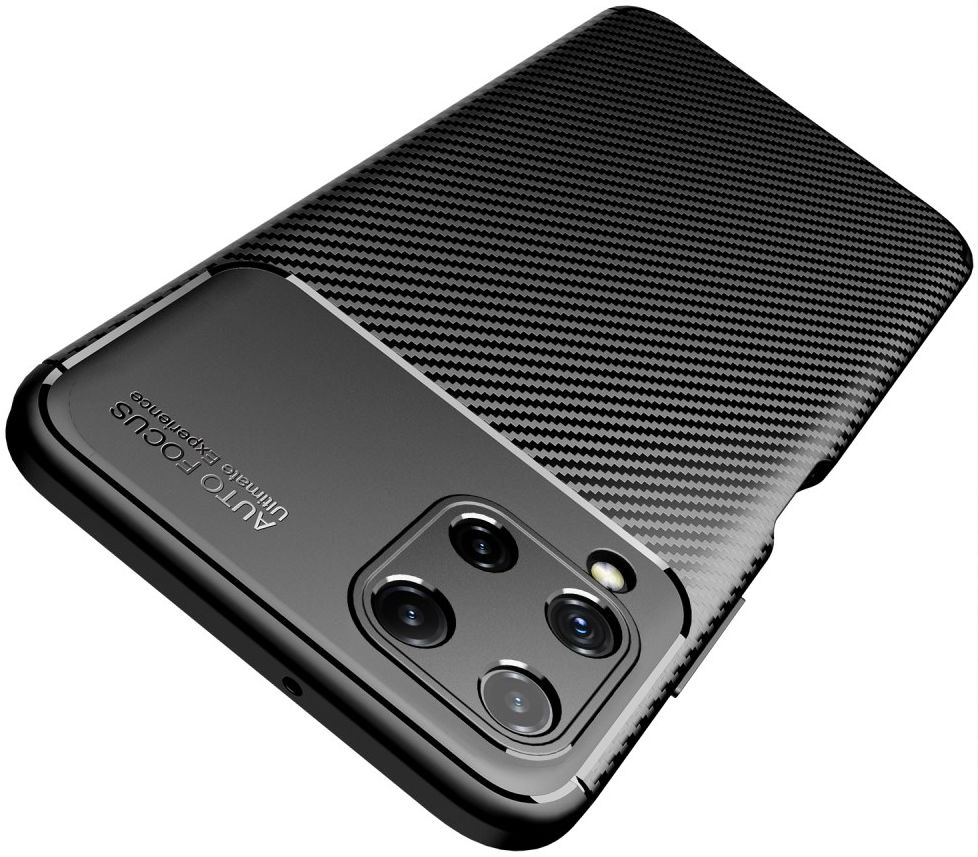 Samsung Galaxy M22/A22 4G Hoesje Siliconen Carbon TPU Back Cover Blauw afbeelding 7