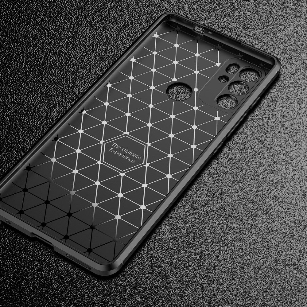 Motorola Moto G60S Hoesje Siliconen Carbon TPU Back Cover  Blauw afbeelding 10