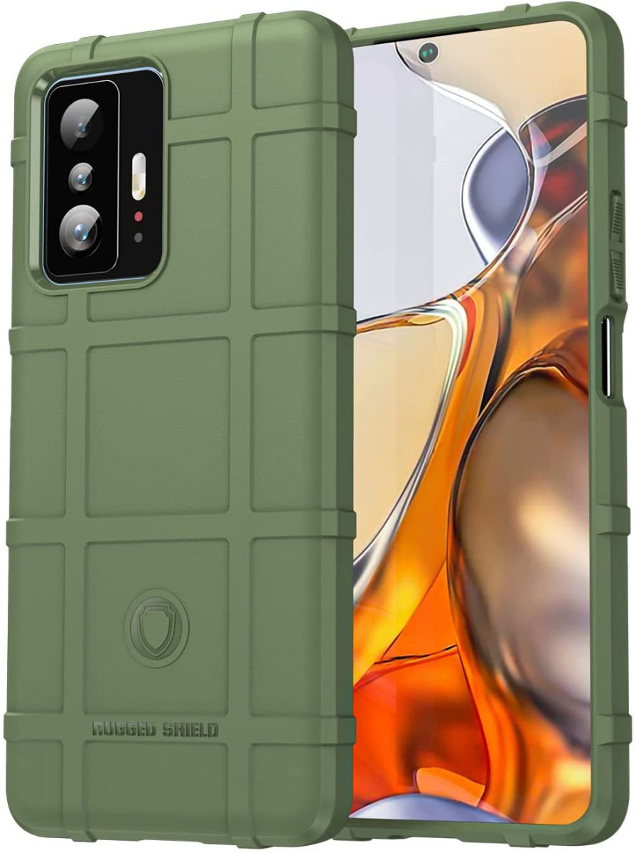 Xiaomi 11T/11T Pro Hoesje Shock Proof Rugged Shield Back Cover Groen afbeelding 1