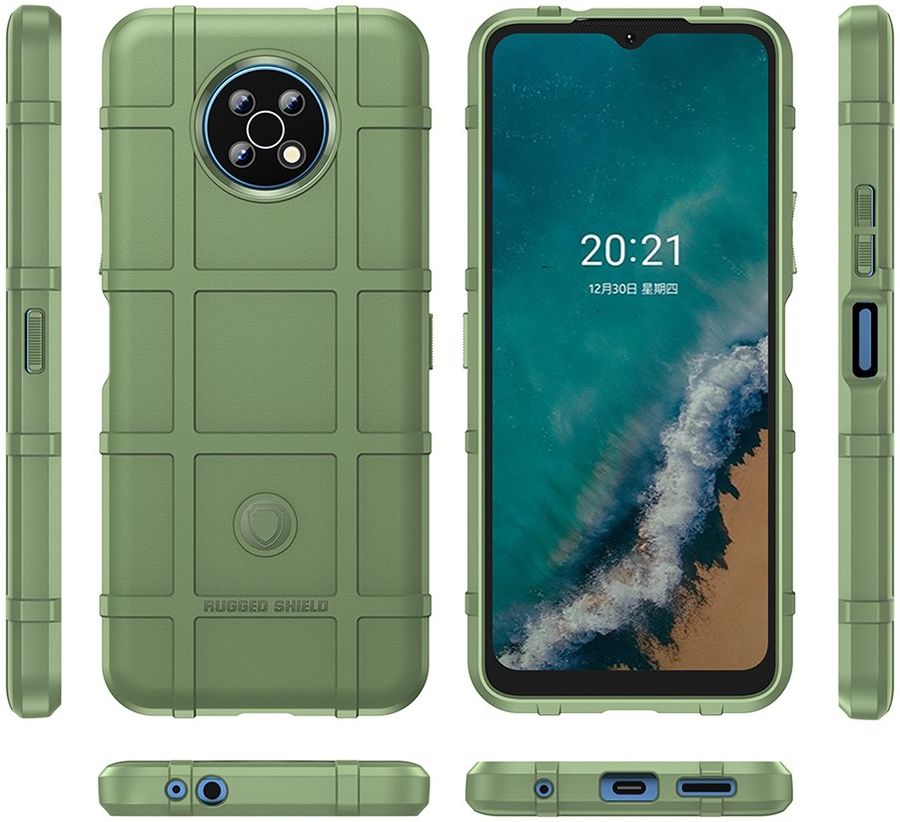 Nokia G50 Hoesje Shock Proof Rugged Shield Back Cover Groen afbeelding 9