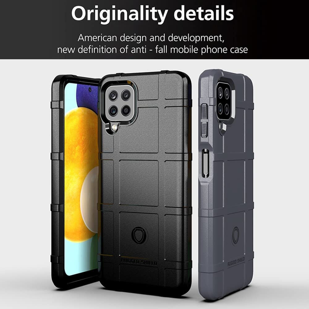 Samsung Galaxy M22/A22 4G Hoesje Shock Proof Rugged Shield Zwart afbeelding 2