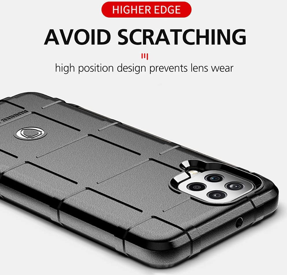 Samsung Galaxy M22/A22 4G Hoesje Shock Proof Rugged Shield Zwart afbeelding 4