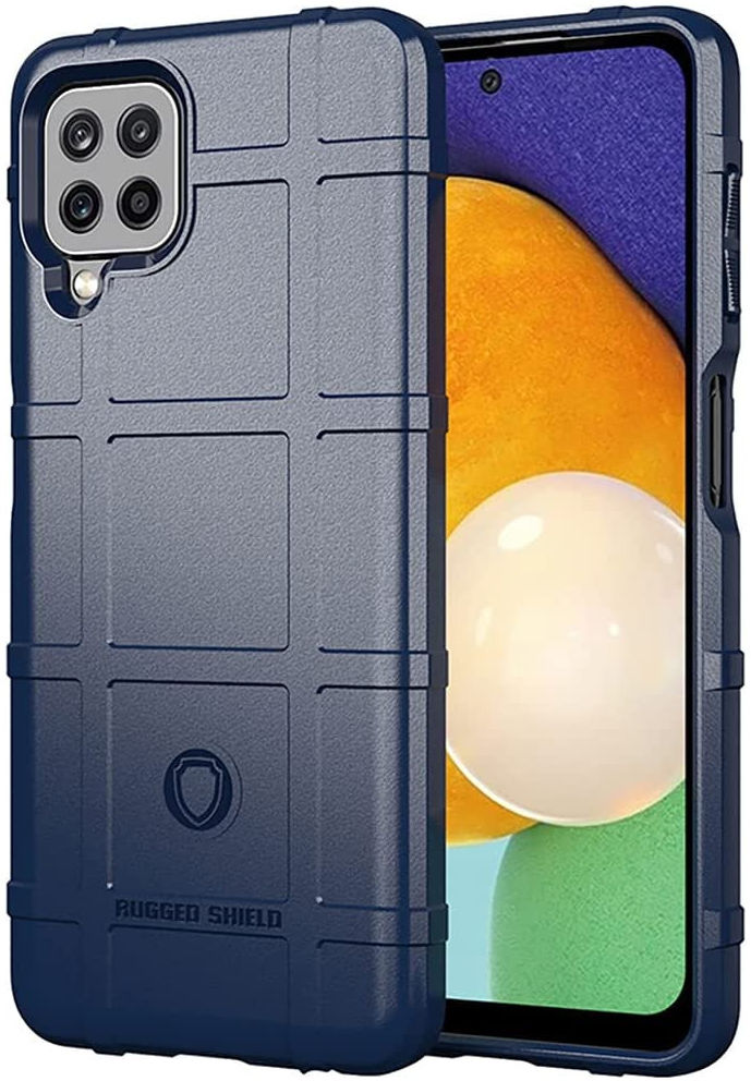 Samsung Galaxy M22/A22 4G Hoesje Shock Proof Rugged Shield Blauw afbeelding 1