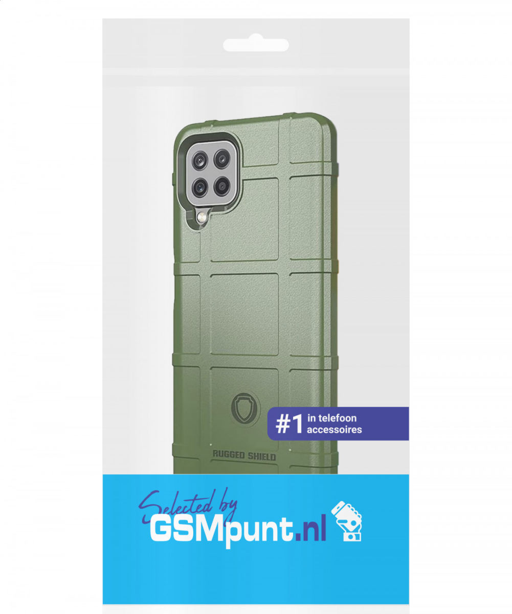 Samsung Galaxy M22/A22 4G Hoesje Shock Proof Rugged Shield Groen afbeelding 2