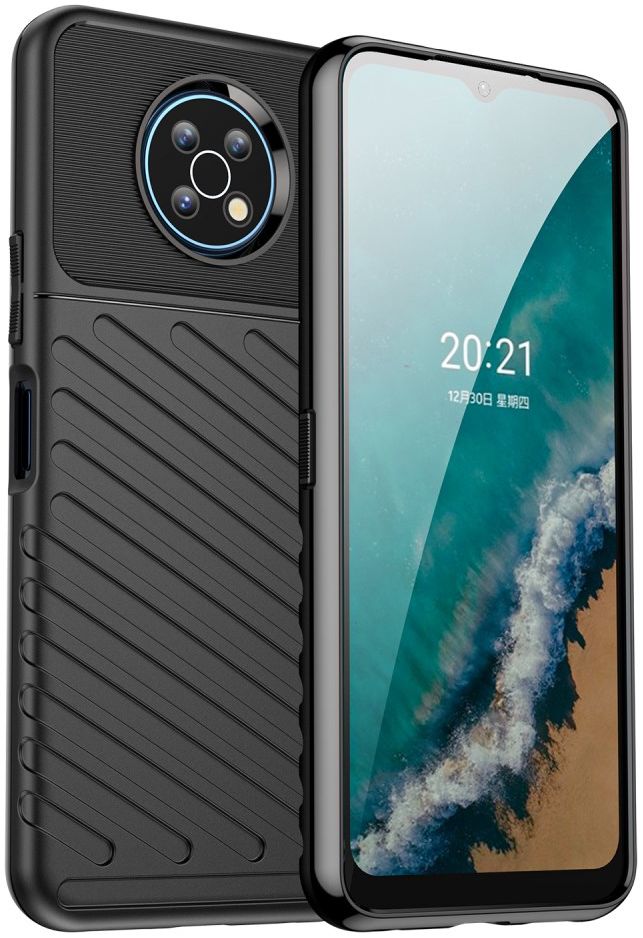 Nokia G50 Hoesje TPU Thunder Design Back Cover Zwart afbeelding 1