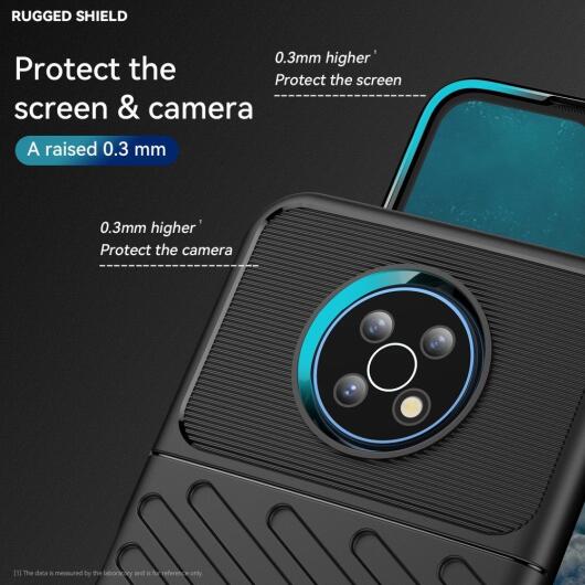 Nokia G50 Hoesje TPU Thunder Design Back Cover Zwart afbeelding 6