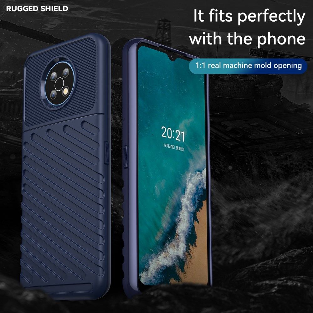 Nokia G50 Hoesje TPU Thunder Design Back Cover Blauw afbeelding 4