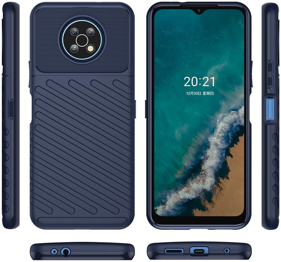 Nokia G50 Hoesje TPU Thunder Design Back Cover Blauw afbeelding 9