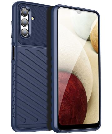 Samsung Galaxy A13 5G / A04s Hoesje TPU Thunder Back Cover Blauw Hoesjes