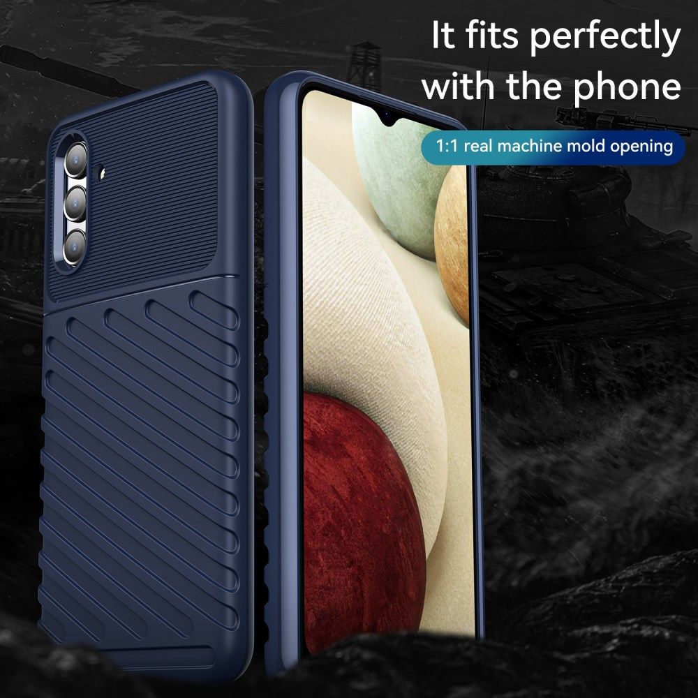 Samsung Galaxy A13 5G / A04s Hoesje TPU Thunder Back Cover Blauw afbeelding 3