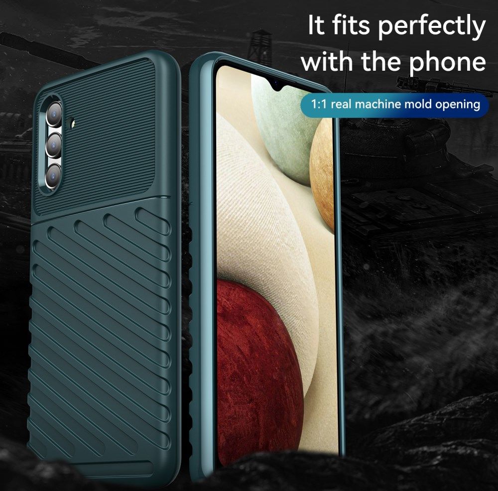 Samsung Galaxy A13 5G / A04s Hoesje TPU Thunder Back Cover Groen afbeelding 3