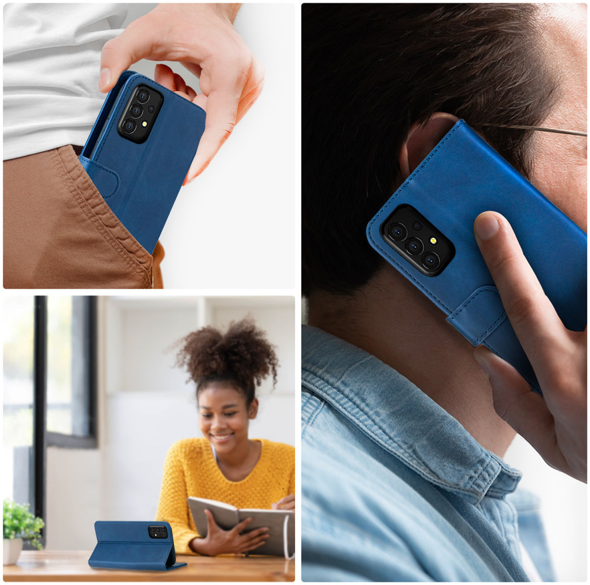 Rosso Element Samsung Galaxy A13 5G/A04s Hoesje Book Cover Blauw afbeelding 4