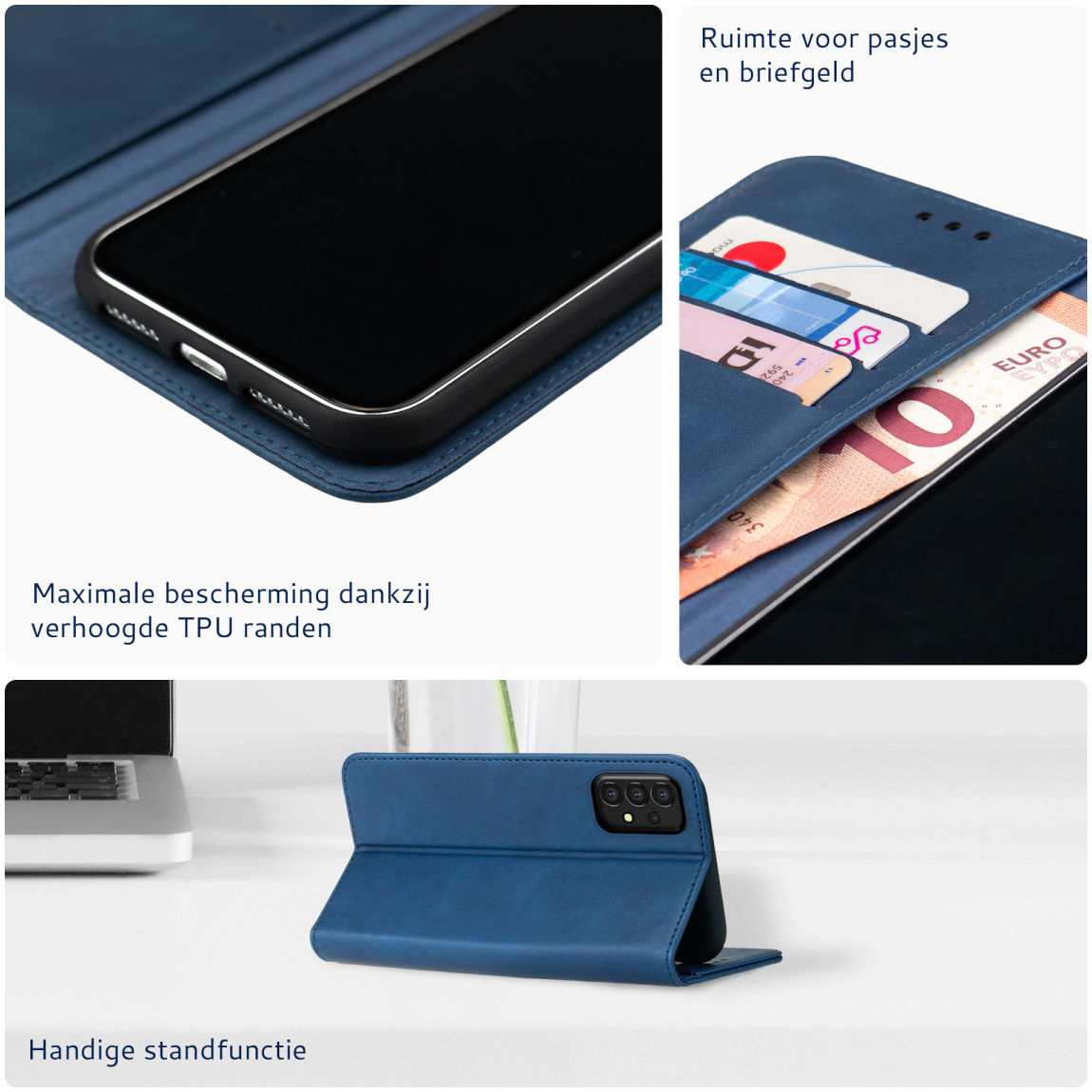 Rosso Element Samsung Galaxy A13 5G/A04s Hoesje Book Cover Blauw afbeelding 5