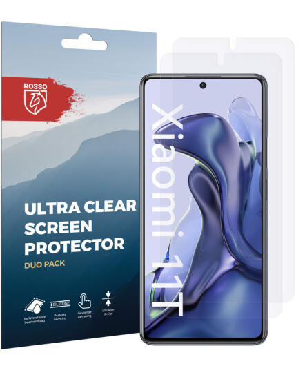 Rosso Xiaomi 11T/11T Pro Ultra Clear Screen Protector Duo Pack afbeelding 9