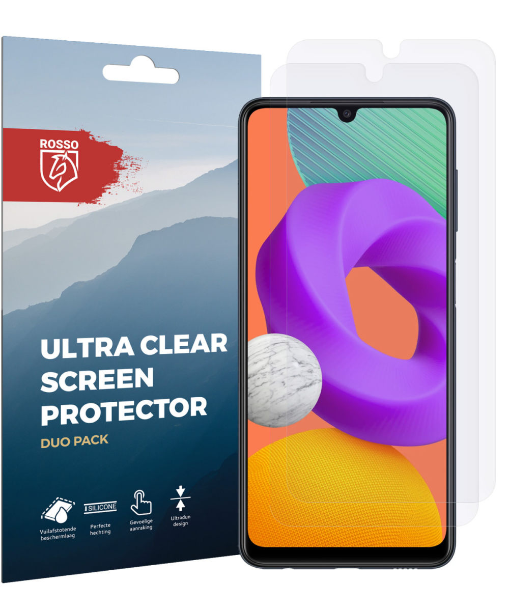 Rosso Samsung Galaxy M22/A22 4G Ultra Clear Screen Protector Duo Pack afbeelding 10