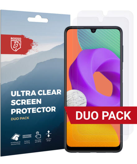 Rosso Samsung Galaxy M22/A22 4G Ultra Clear Screen Protector Duo Pack afbeelding 1