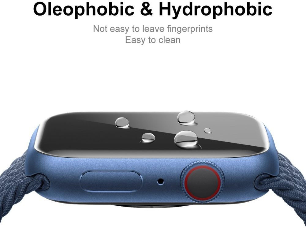 Apple Watch 7 / 8 / 9 45MM Screenprotector - 3D Soft TPU - Zwart (2-Pack) afbeelding 6