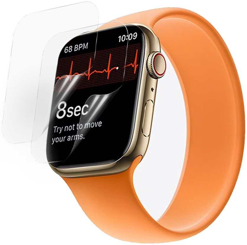 Apple Watch 7/8/9 41MM Screenprotector Full Cover Folie Clear (2-Pack) afbeelding 1