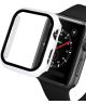 Apple Watch 7/8/9 41MM Hoesje - Hard Plastic Bumper - Tempered Glass - Wit