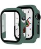 Apple Watch 7 41MM Hoesje Hard Plastic Bumper met Tempered Glass Groen