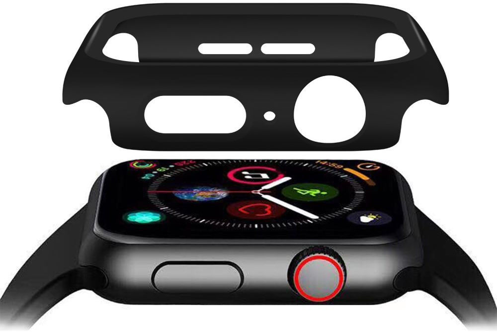 Apple Watch 7/8 45MM Hoesje Plastic Bumper met Tempered Glass Zwart afbeelding 8