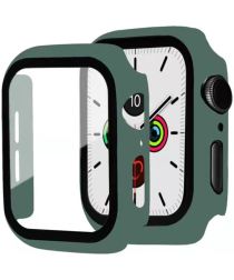 Apple Watch 7 45MM Hoesje Hard Plastic Bumper met Tempered Glass Groen