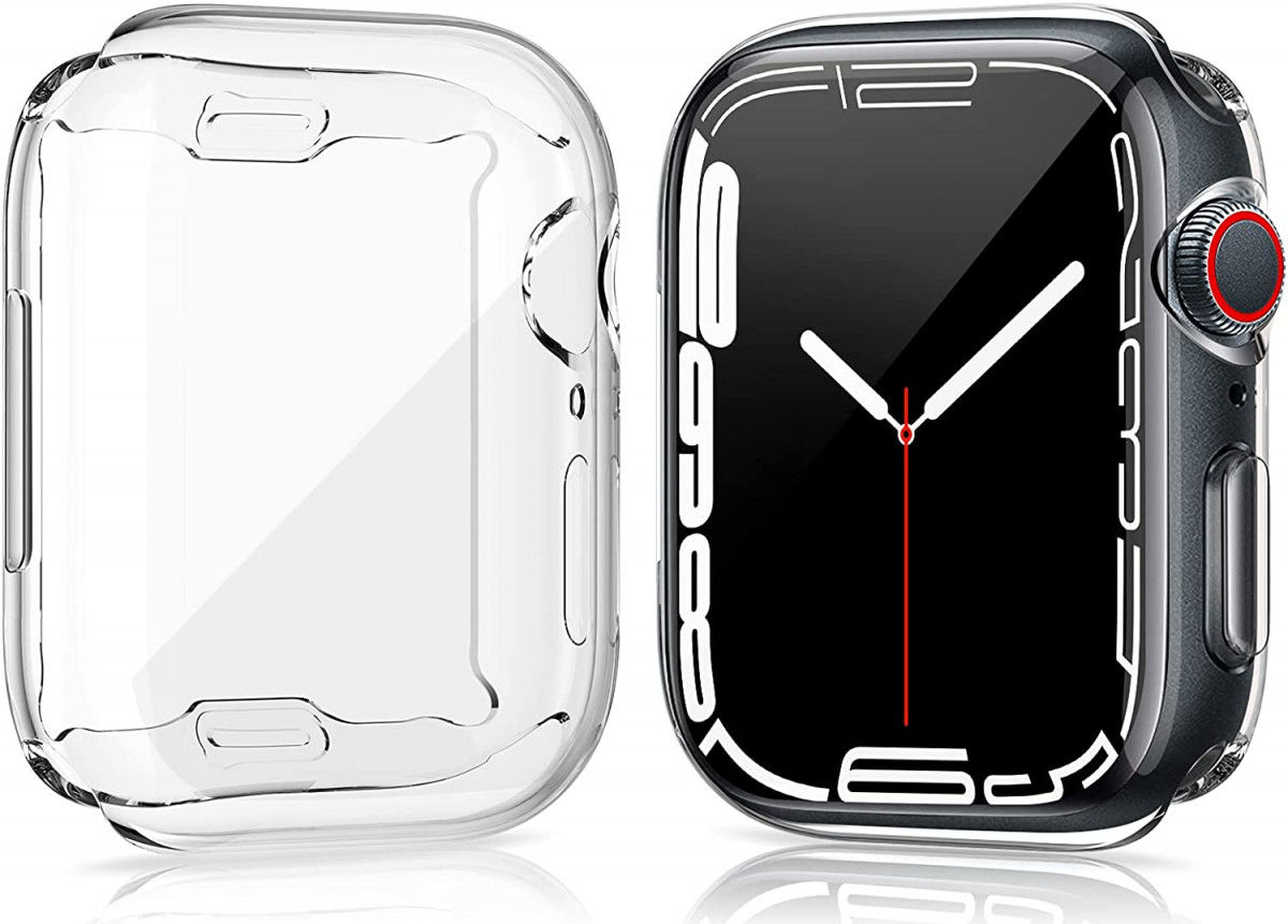 Apple Watch 7/8/9 41MM Hoesje - CaseFull Protect TPU Hard Plastic - Transparant afbeelding 2