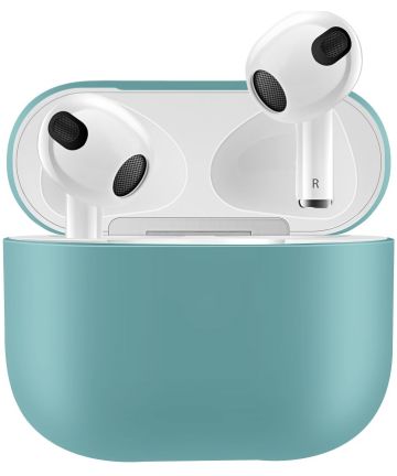 Apple AirPods 3 Flexibel Zacht Siliconen Hoesje Groen Hoesjes