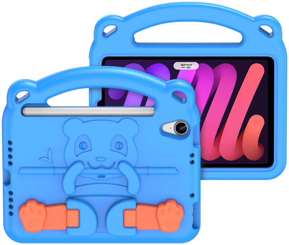 Dux Ducis Panda Apple iPad Mini 6 Kinder Tablethoes met Handvat Blauw afbeelding 1