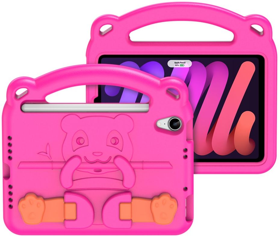 Dux Ducis Panda Apple iPad Mini 6 Kinder Tablethoes met Handvat Roze afbeelding 1