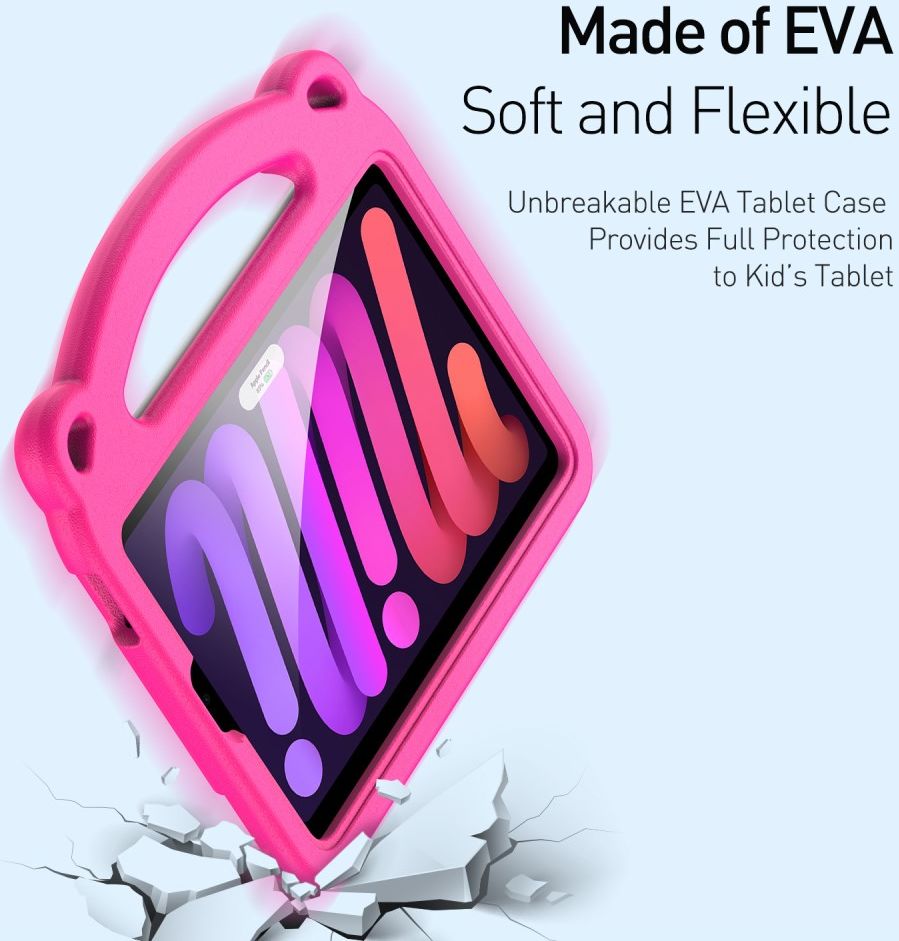 Dux Ducis Panda Apple iPad Mini 6 Kinder Tablethoes met Handvat Roze afbeelding 4