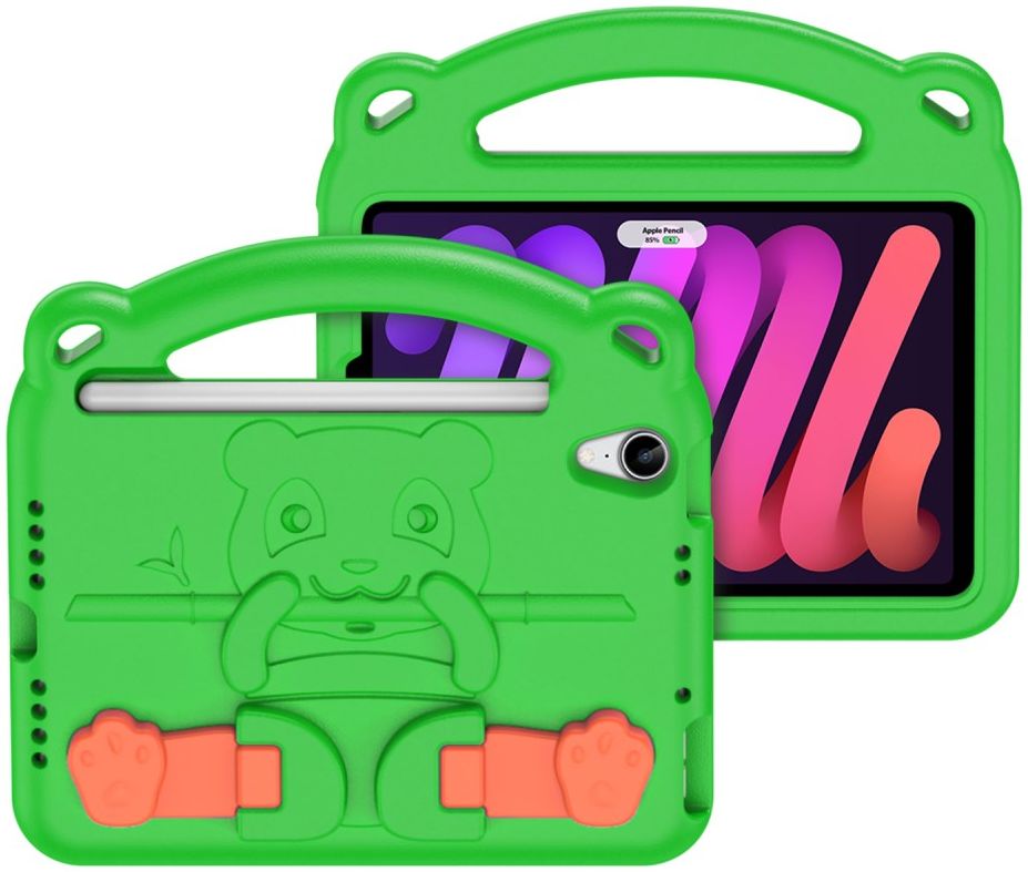Dux Ducis Panda Apple iPad Mini 7/6 Kinder Tablethoes met Handvat Groen afbeelding 1