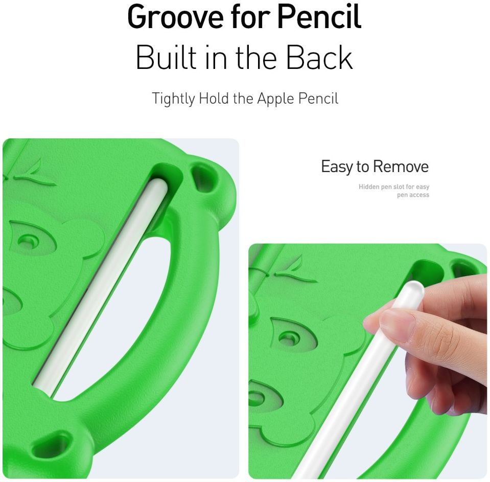 Dux Ducis Panda Apple iPad Mini 7/6 Kinder Tablethoes met Handvat Groen afbeelding 7