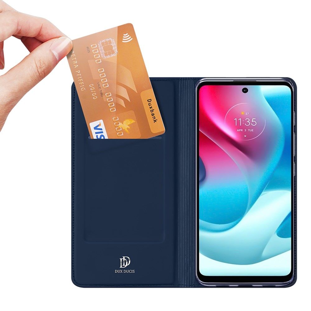 Dux Ducis Skin Pro Series Motorola Moto G60S Hoesje Portemonnee Blauw afbeelding 1