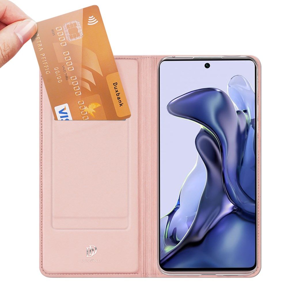 Dux Ducis Skin Pro Series Xiaomi 11T/11T Pro Hoesje Portemonnee Roze afbeelding 1